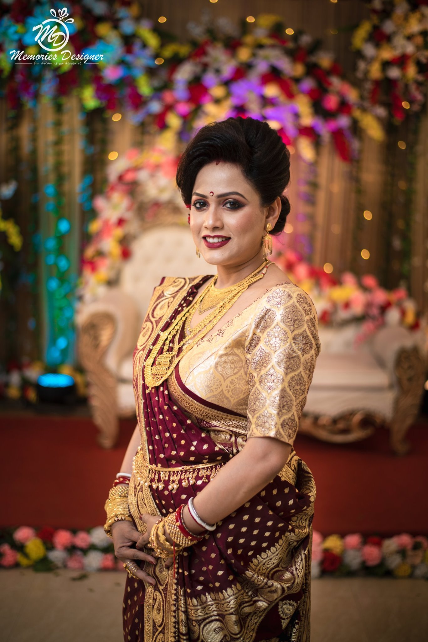 Bengali bridal saree outlet wearing